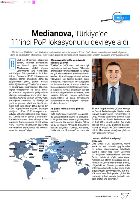 Medianova Has Launched Its 11th Pop In Turkey