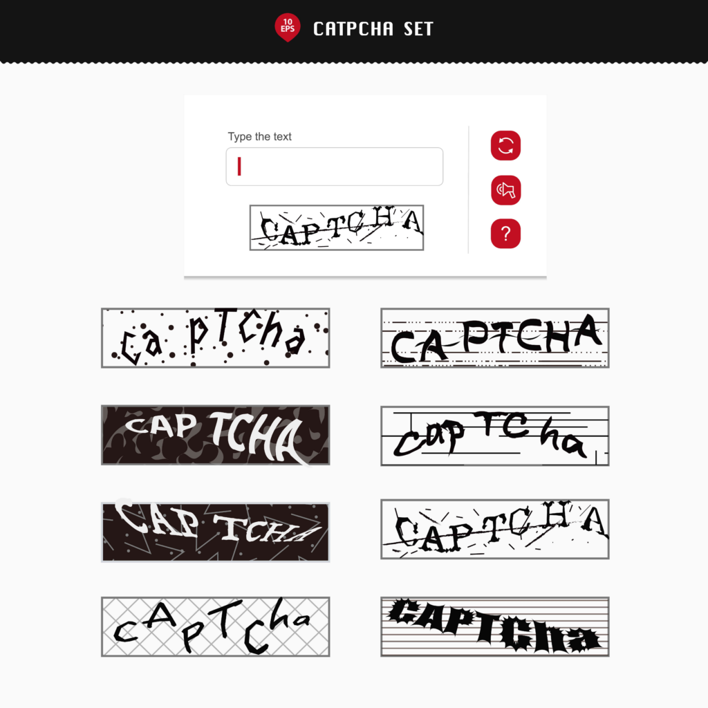 Text-based CAPTCHAs typically involve distorted letters and numbers.